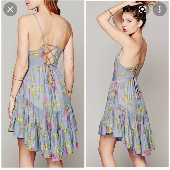 Free People Dresses Free People Grey Circle Of The Flowers Slip